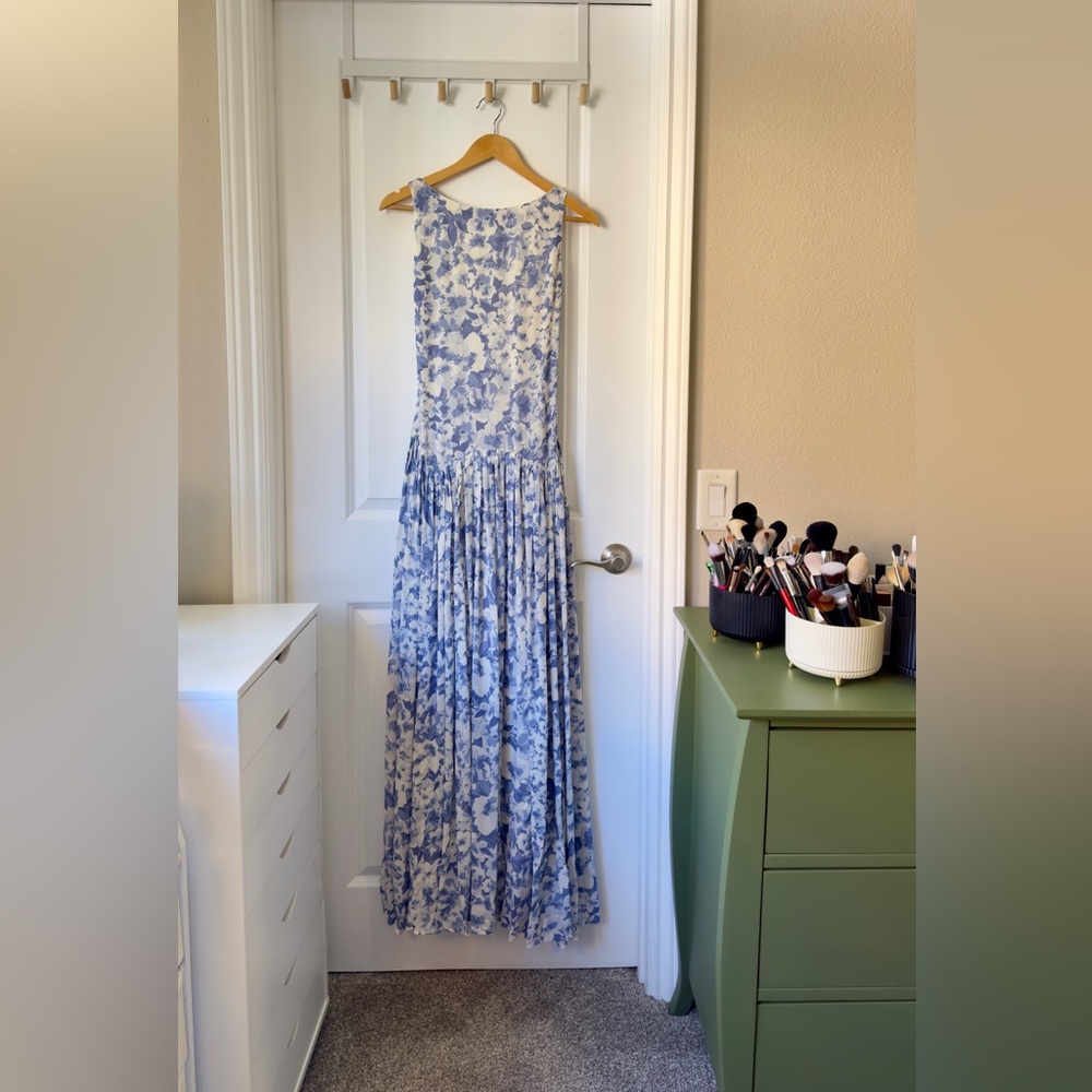 Reformation Camella Dress In Larkspur, worn once - Picture 7 of 16